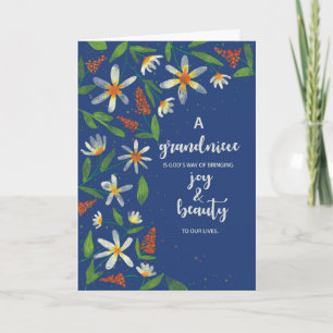 Grandniece Religious Birthday Daisies Wildblume Karte