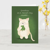 Grandniece St Patricks Day Niedlich Kitten Kleebla Karte (Gelbe Blume)
