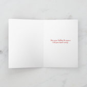 Grandniece Weihnachtsschrei Rotes Ornament Feiertagskarte (Innenseite)