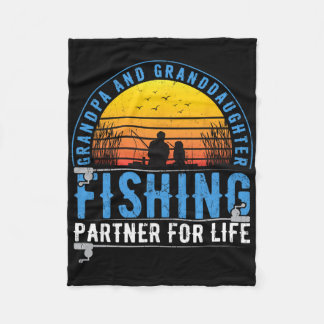 Grandpa And Granddaughter Fishing Buddies For Life Fleecedecke