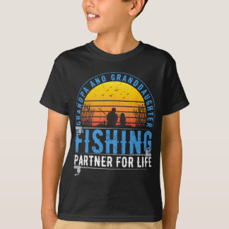 Grandpa And Granddaughter Fishing Buddies For Life T-Shirt