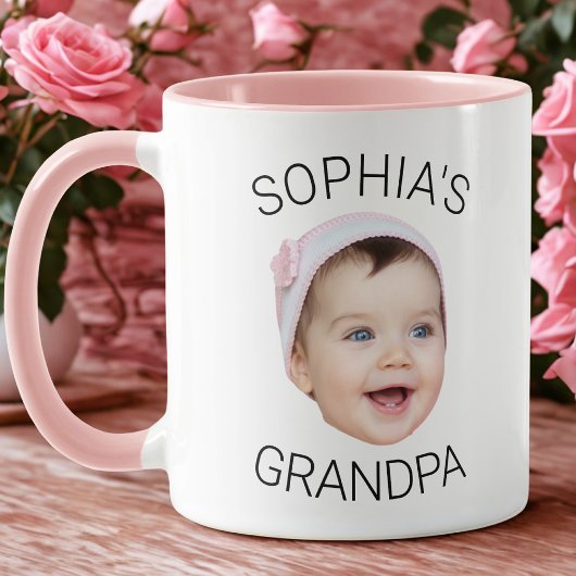 Grandpa Baby Face Coffee Mug Personalized Tasse