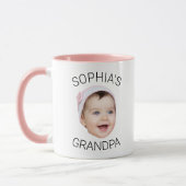 Grandpa Baby Face Coffee Mug Personalized Tasse (Links)