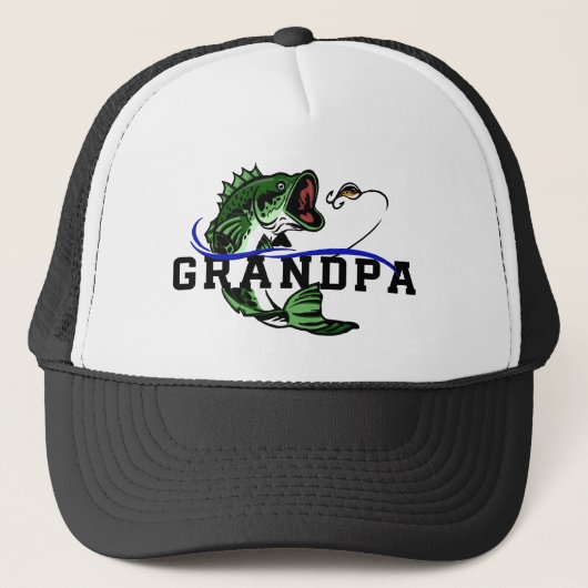 Grandpa Bass Fishing Keep'n it Reel Truckerkappe (Vorderseite)