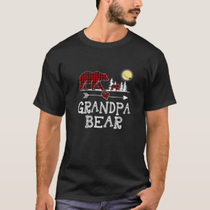 Grandpa Bear Christmas Pajama Red Pläd Buffalo T-Shirt