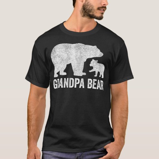 Grandpa Bear Fathers Day Shirts, Funny One Cub Kid T-Shirt (Vorderseite)