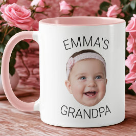 Grandpa Birthday Baby Face Custom Mug Tasse