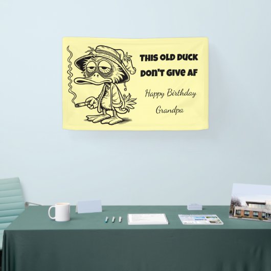 Grandpa Birthday DON'T GIVE AF Banner (Messe)