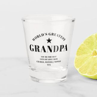 GRANDPA Black Personalisiert Schnapsglas