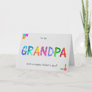 GRANDPA Bold Geometric Boho Vatertag geklappt Karte