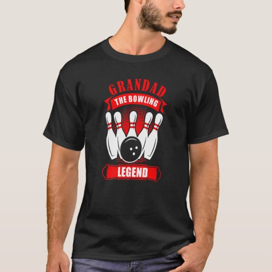 Grandpa Bowler Ten Pin Grandad Legend Bowling Prem T-Shirt (Vorderseite)
