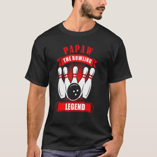 Grandpa Bowler Ten Pin PAPAW Legend Bowling T-Shirt (Vorderseite)