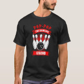 Grandpa Bowler Ten Pin POP-POP Legend Bowling Prem T-Shirt (Vorderseite)