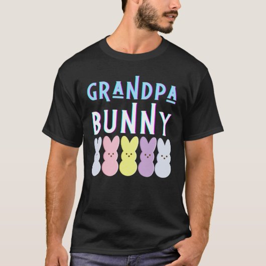 Grandpa Bunny Pap Easter Bunny Dad Mom Girls Boys  T-Shirt (Vorderseite)