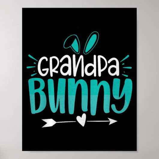 Grandpa Bunny Premium Tri-blend Poster (Vorne)