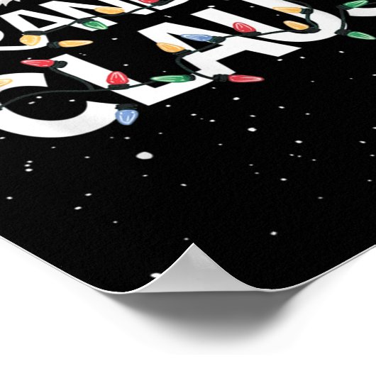 Grandpa Claus Christmas Lights Pajama Family Match Poster (Ecke)