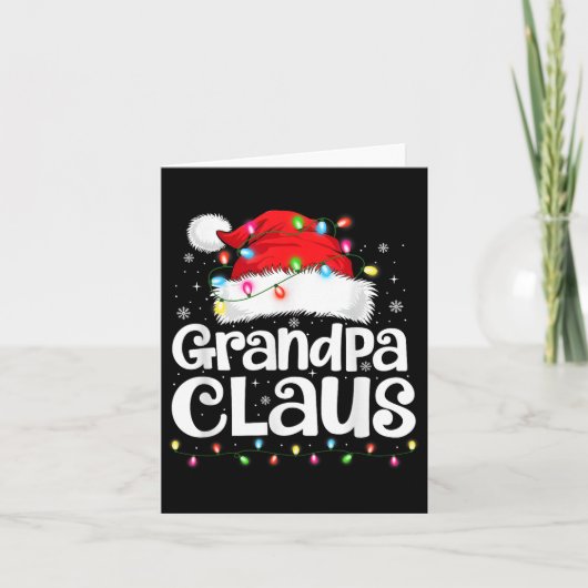 Grandpa Claus Matching Family Christmas Funny Xmas Karte (Vorderseite)
