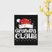 Grandpa Claus Matching Family Christmas Funny Xmas Karte (Gelbe Blume)