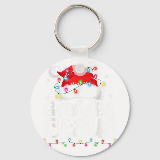 Grandpa Claus Matching Family Christmas Funny Xmas Schlüsselanhänger (Vorderseite)