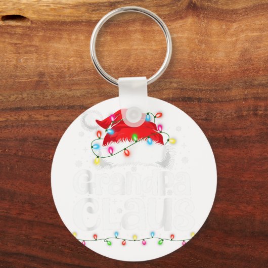 Grandpa Claus Matching Family Christmas Funny Xmas Schlüsselanhänger (Vorderseite)