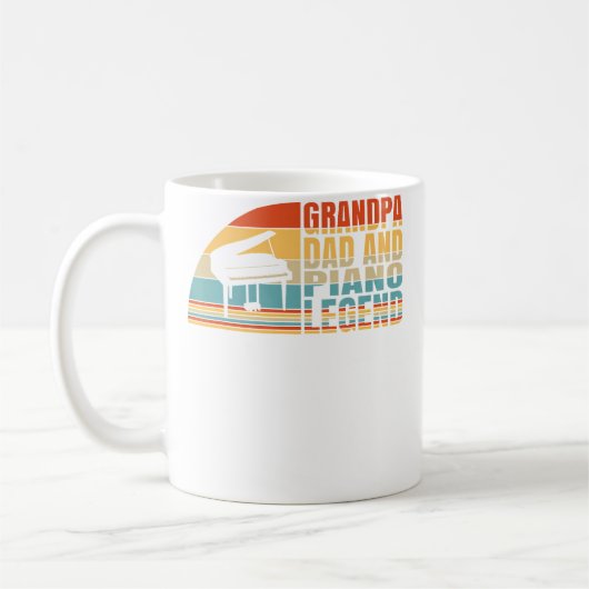 Grandpa Dad And Piano Legend Pianist And Piano Pla Kaffeetasse (Links)