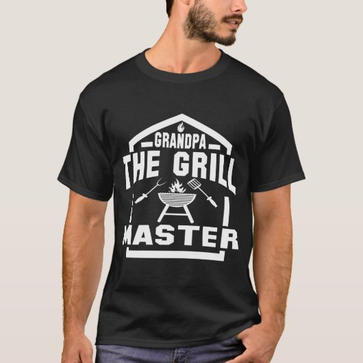 GRANDPA DER GRILL MASTER T-Shirt (Vorderseite)
