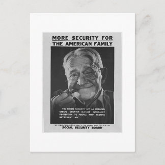 Grandpa der sozialen Sicherheit, 1930er Jahre - ma Postkarte