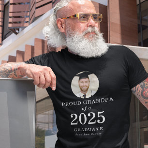 Grandpa des Fotos "White Text" von 2023 Absolvent T-Shirt
