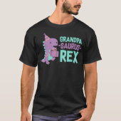 Grandpa Dinosaur Family Matching Dino Birthday Gir T-Shirt (Vorderseite)