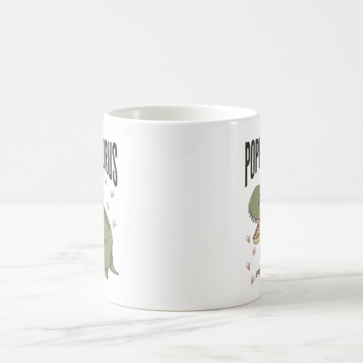 Grandpa Dinosaur Father's Day Poppopsaurus Kaffeetasse (Mittel)