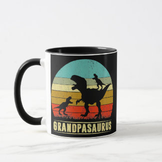 Grandpa Dinosaurier Grandpasaurus 2 Zwei Kinder Tasse