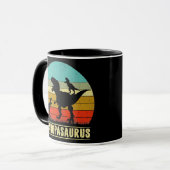 Grandpa Dinosaurier Grandpasaurus 2 Zwei Kinder Tasse (Vorderseite Links)