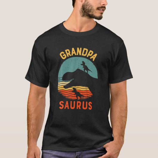 Grandpa Dinosaurier Grandpasaurus Matching Family T-Shirt (Vorderseite)