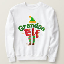 Grandpa Elf Holiday Matching Family Top