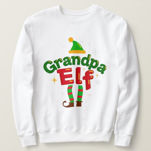 Grandpa Elf Holiday Matching Family Top (Design vorne)