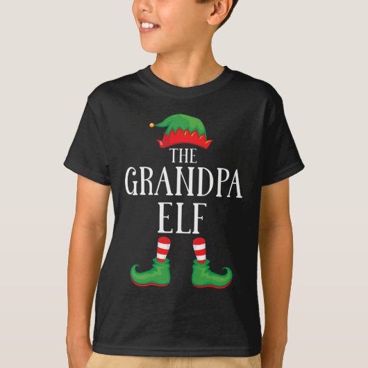 Grandpa Elf Matching Group Xmas Funny Family Chris T-Shirt (Vorderseite)
