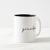 Grandpa Est 20XX Mug – Proud Grandpa Coffee Gift Zweifarbige Tasse (VorderseiteRechts)