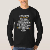 Grandpa family Quote USA City Badger Alaska T-Shirt (Vorderseite)