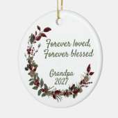Grandpa Forever Blessed Christmas Keramik Ornament (Links)