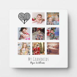 GRANDPA FOTO COLLAGE GIFT PROUD GRANDAD FOTOPLATTE
