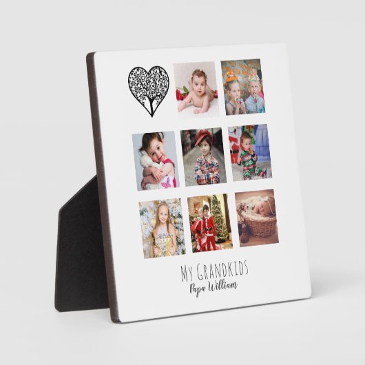 GRANDPA FOTO COLLAGE GIFT PROUD GRANDAD FOTOPLATTE (Vorderseite)