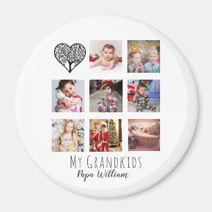 GRANDPA FOTO COLLAGE GIFT PROUD GRANDAD MAGNET