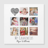 GRANDPA FOTO COLLAGE GIFT PROUD GRANDAD MAGNETKARTE (Vorderseite)