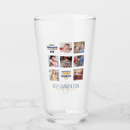 GRANDPA FOTO COLLAGE GIFT Proud Papa Pops Grampen Glas