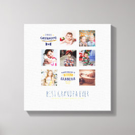 GRANDPA FOTO COLLAGE GIFT Proud Papa Pops Grampen Leinwanddruck