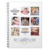GRANDPA FOTO COLLAGE GIFT Proud Papa Pops Grampen Notizblock (Vorderseite)