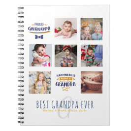 GRANDPA FOTO COLLAGE GIFT Proud Papa Pops Grampen Notizblock