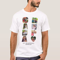 GRANDPA Foto Collage Grandkids Name Letter Cutout