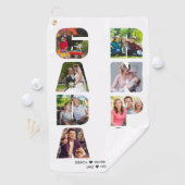 GRANDPA Foto Collage Letter Cutout Personalisiert Golfhandtuch (Insitu)