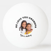 Grandpa Fun Foto Tischtennisball (Rückseite)